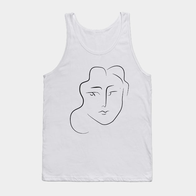 Henri matisse line art woman print Tank Top by GraphicO